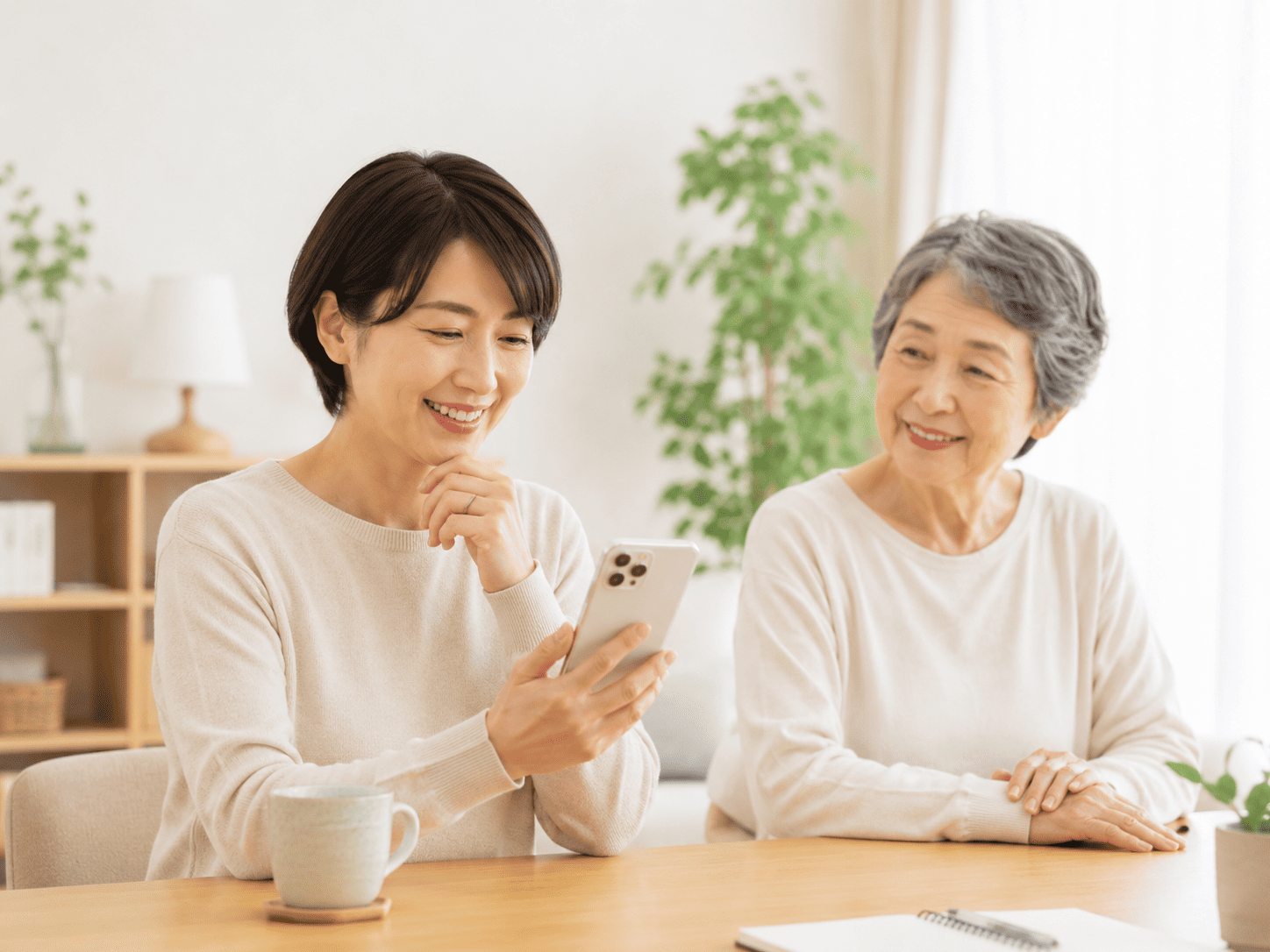 ご家族と穏やかに過ごす様子